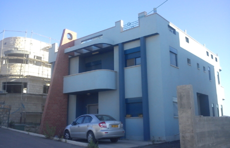 אדריכלות בית פרטי שילוב צבעים
